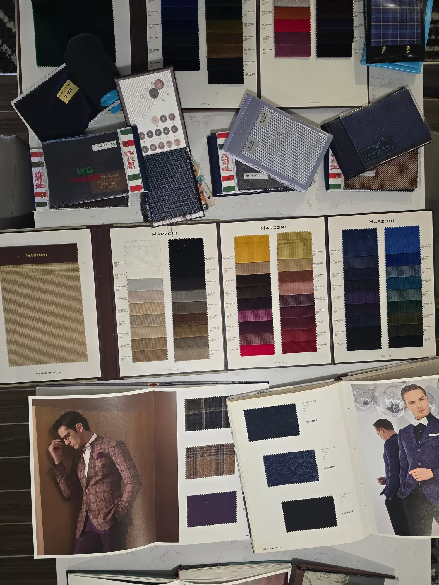 Fabric and colour selection
