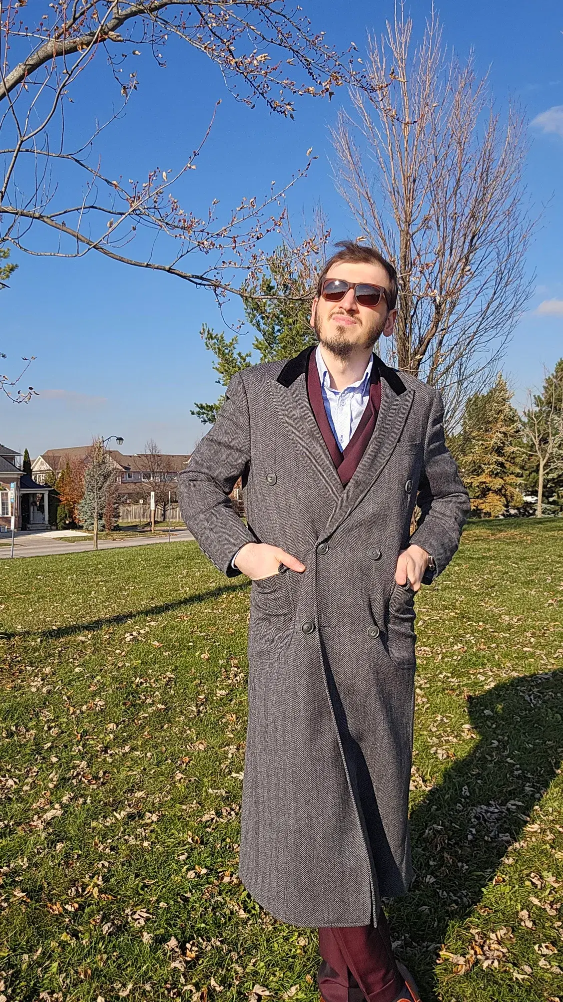 Outdoor overcoat portrait