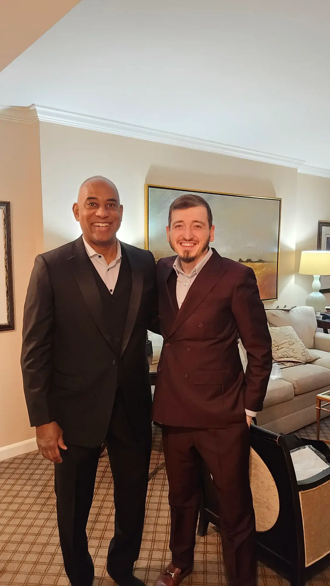 A personal appointment in charcoal and burgundy tailoring